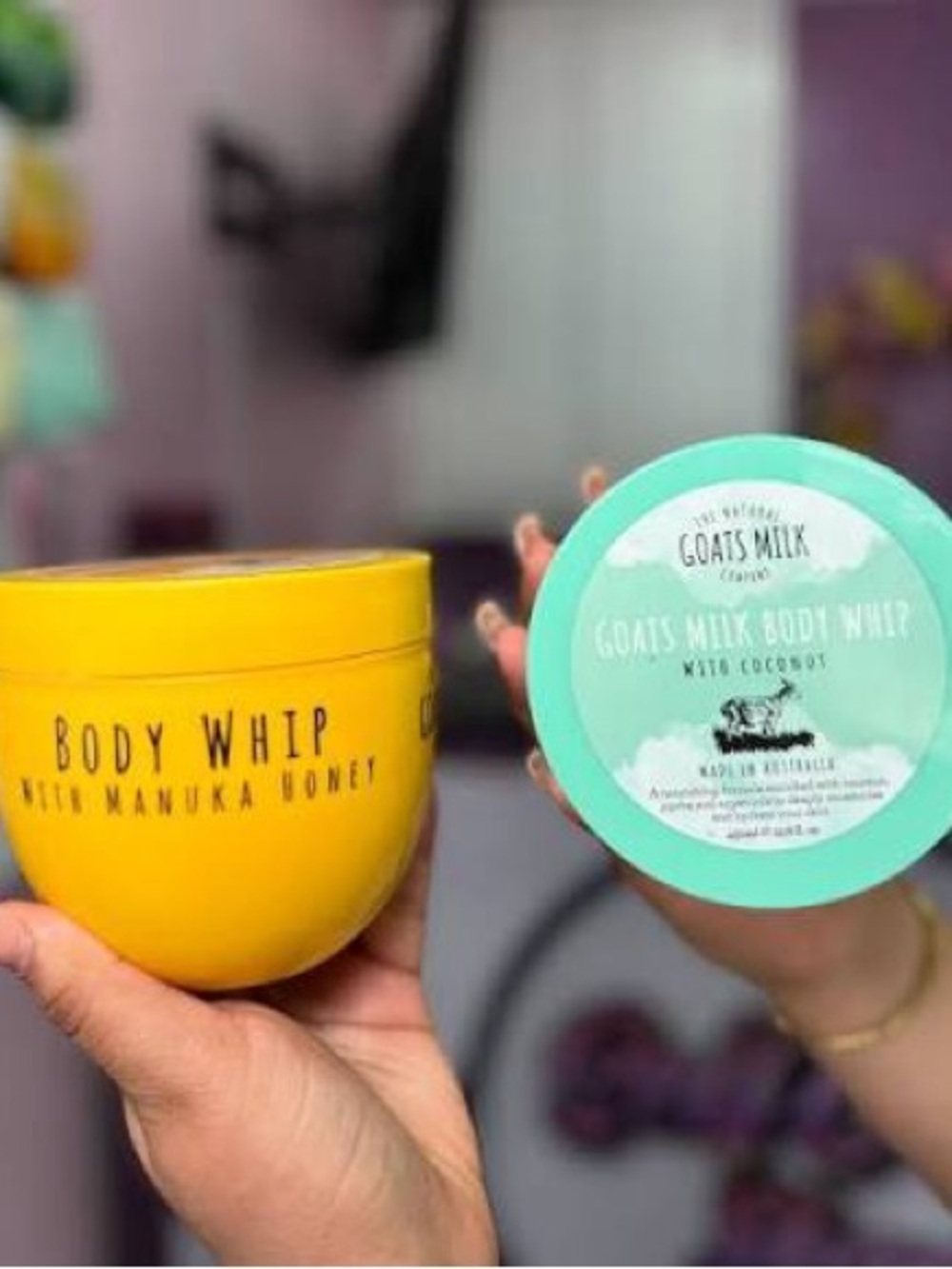 Goats Milk Body Whip with Manuka Honey & with Coconut — Nourishing Body Cream